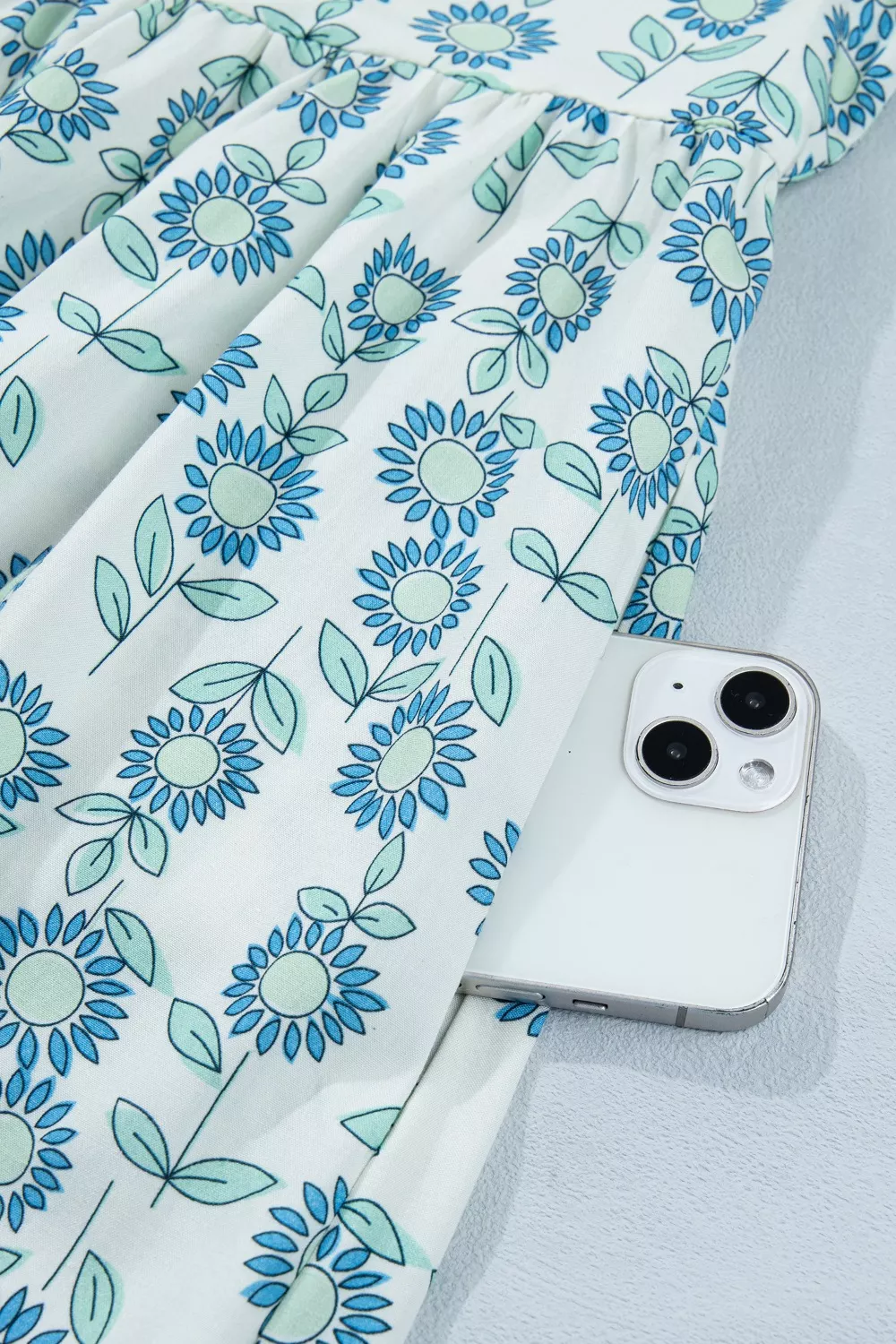Printed Notched Cap Sleeve Dress - Image 12