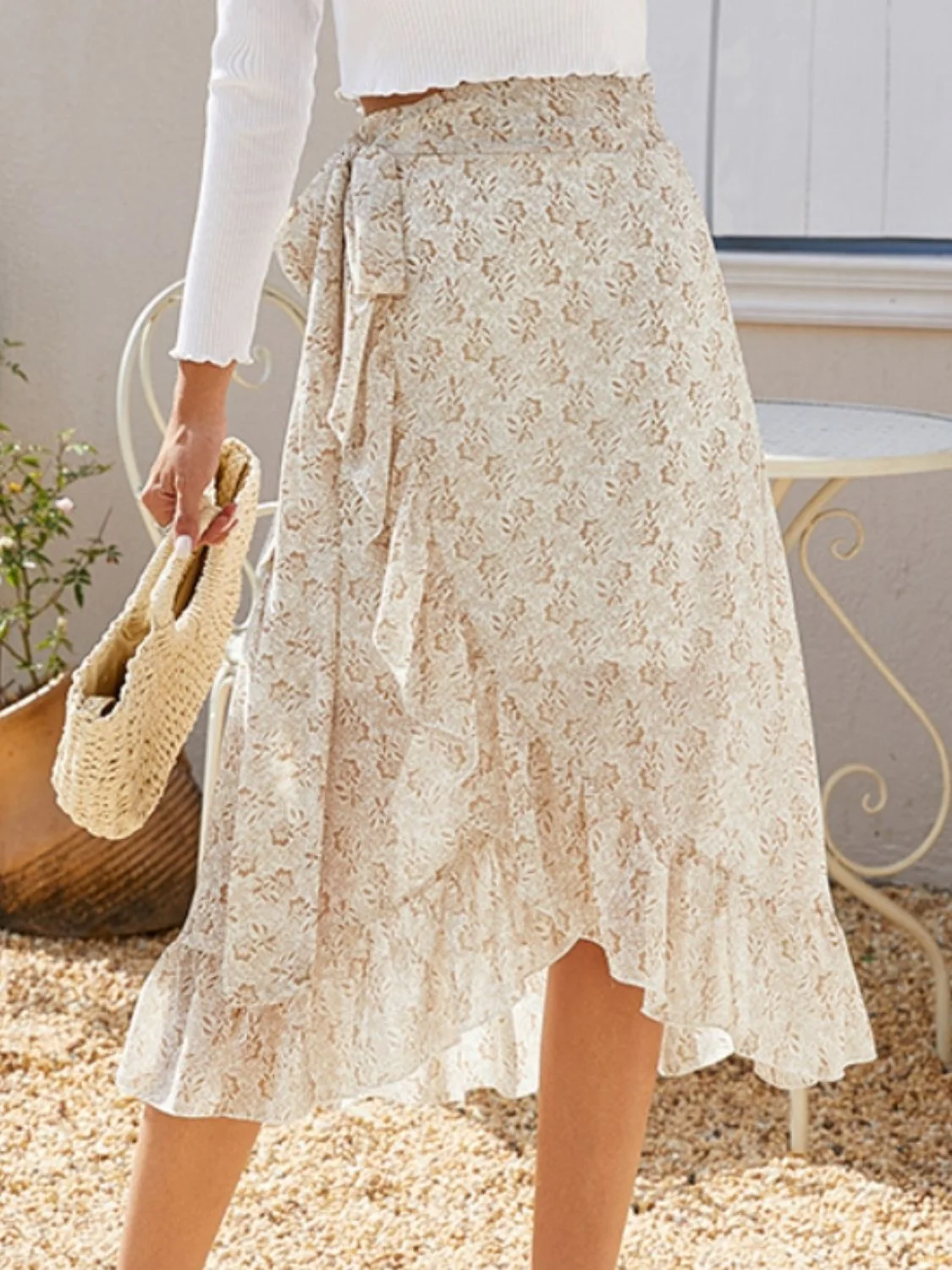 Printed Ruffled Midi Skirt - Image 16