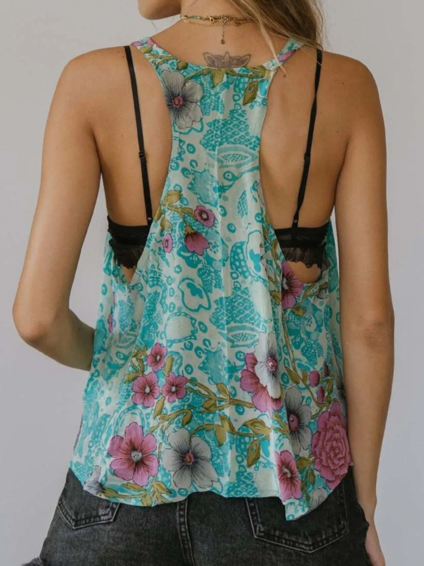 Printed Scoop Neck Tank - Image 2
