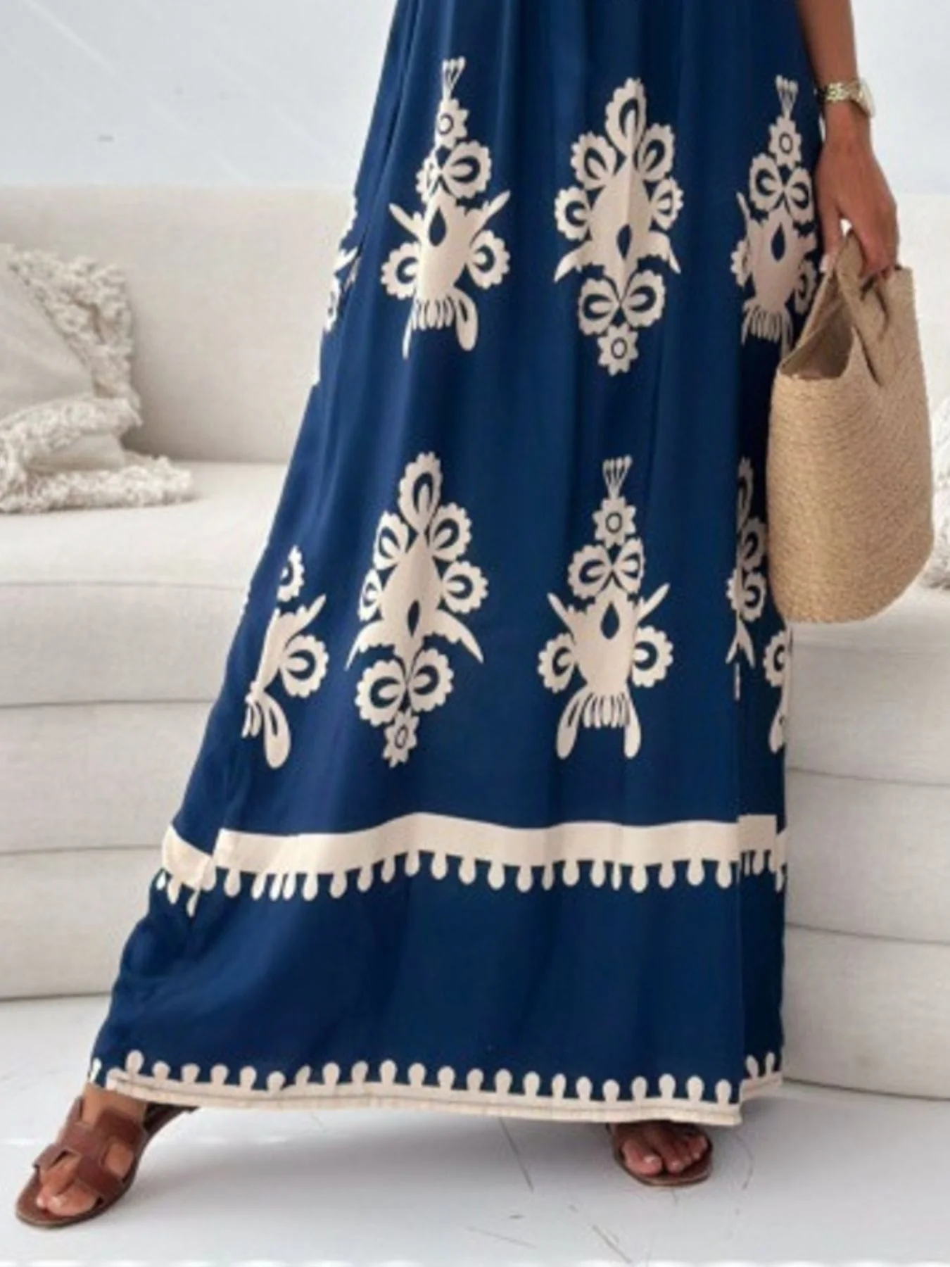 Printed Sleeveless Maxi Dress - Image 6