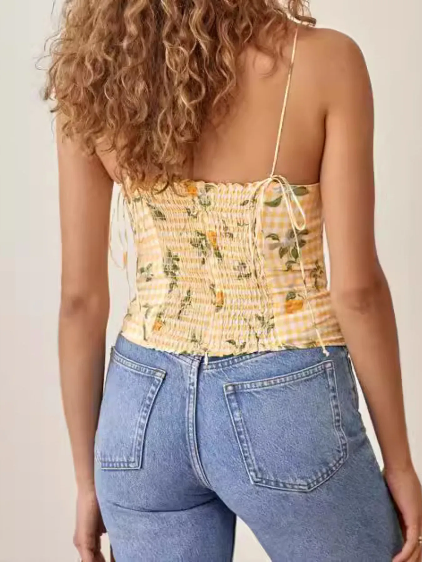 Printed Smocked Cami Top - Image 10