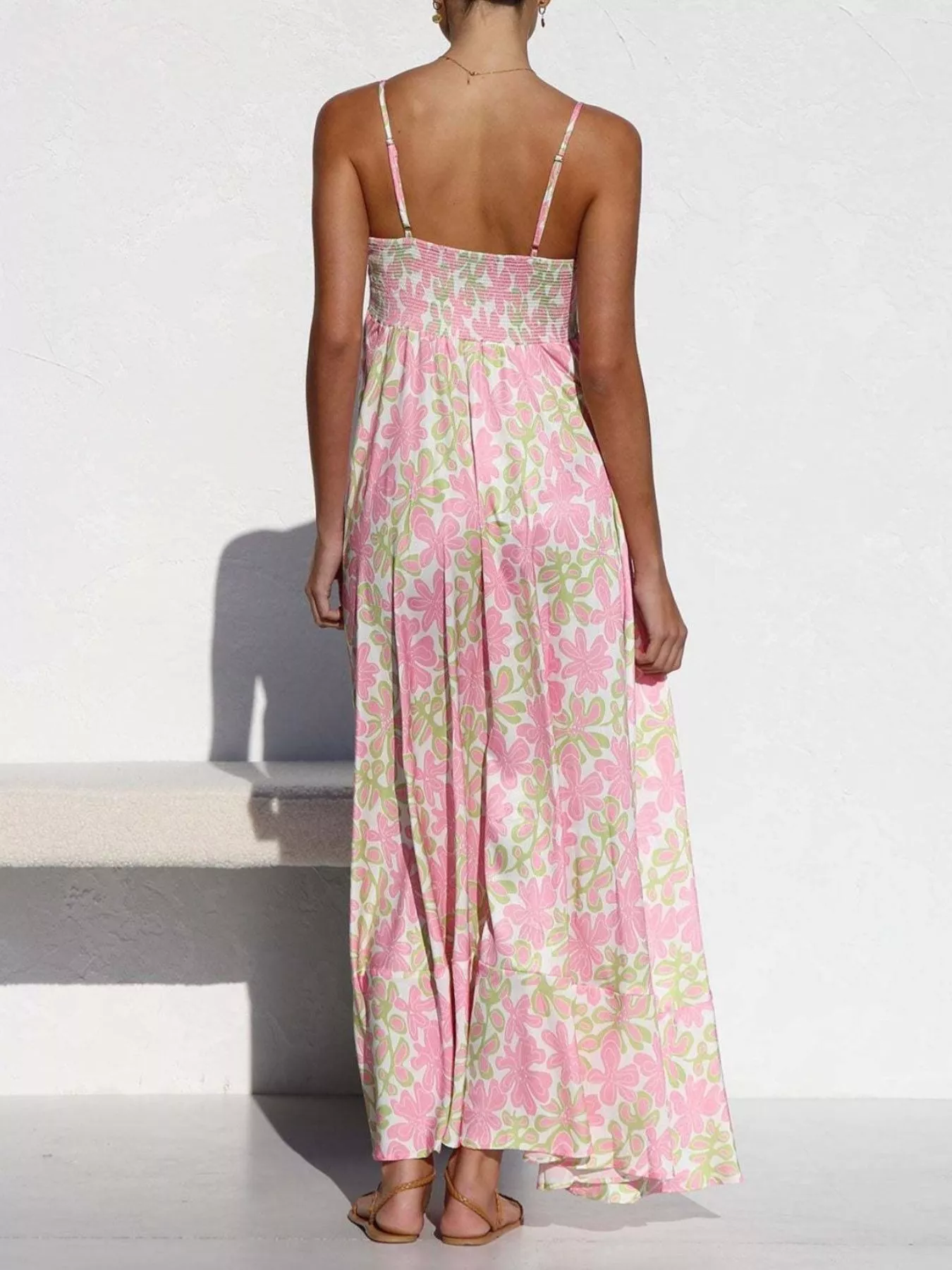 Printed Spaghetti Strap Maxi Dress - Image 11