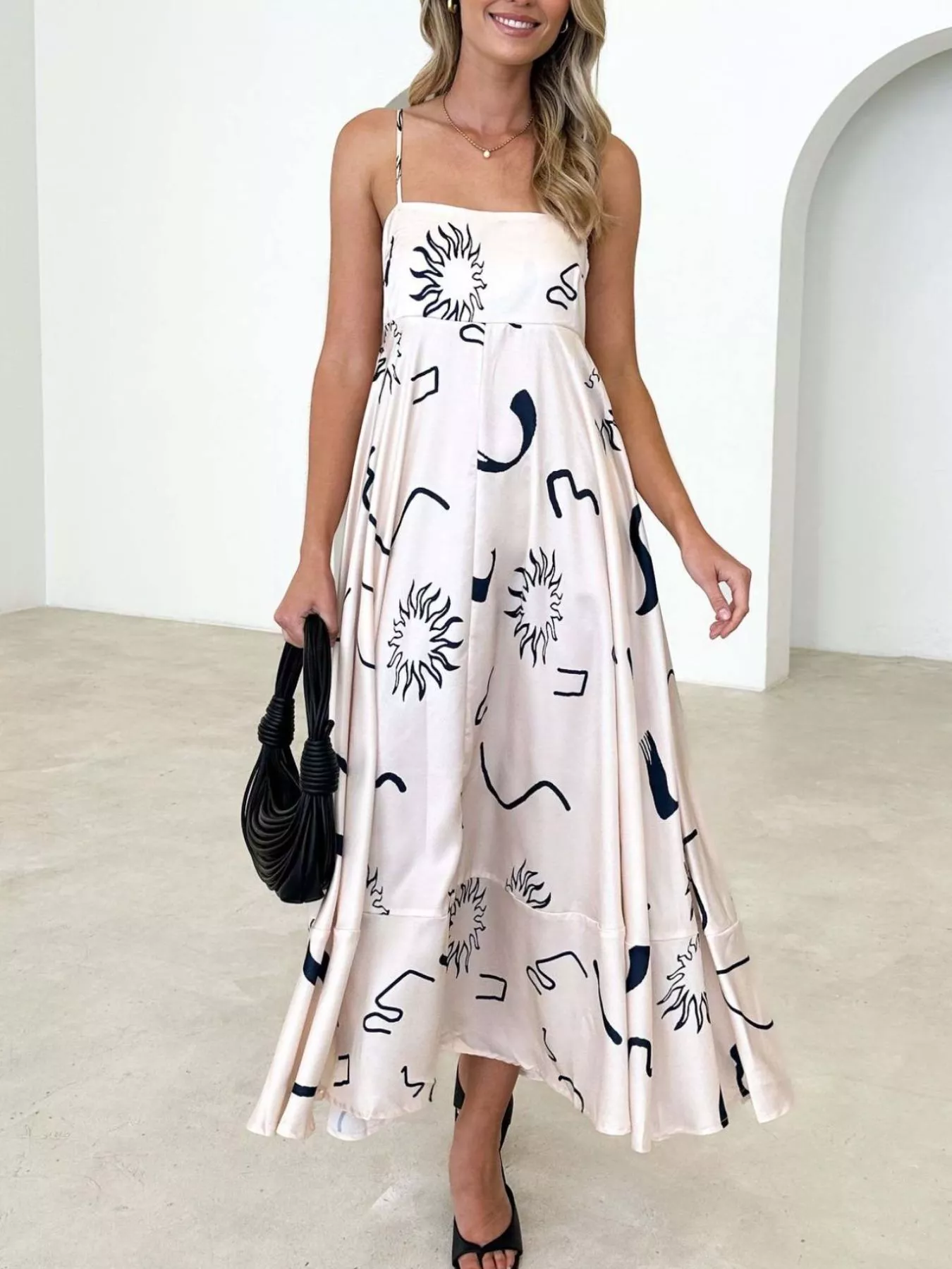 Printed Spaghetti Strap Maxi Dress - Image 14