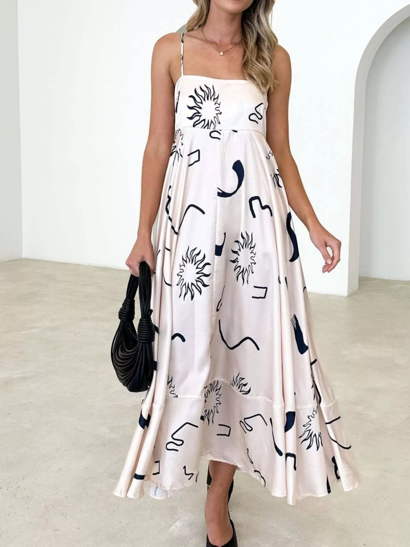 Printed Spaghetti Strap Maxi Dress - Image 16