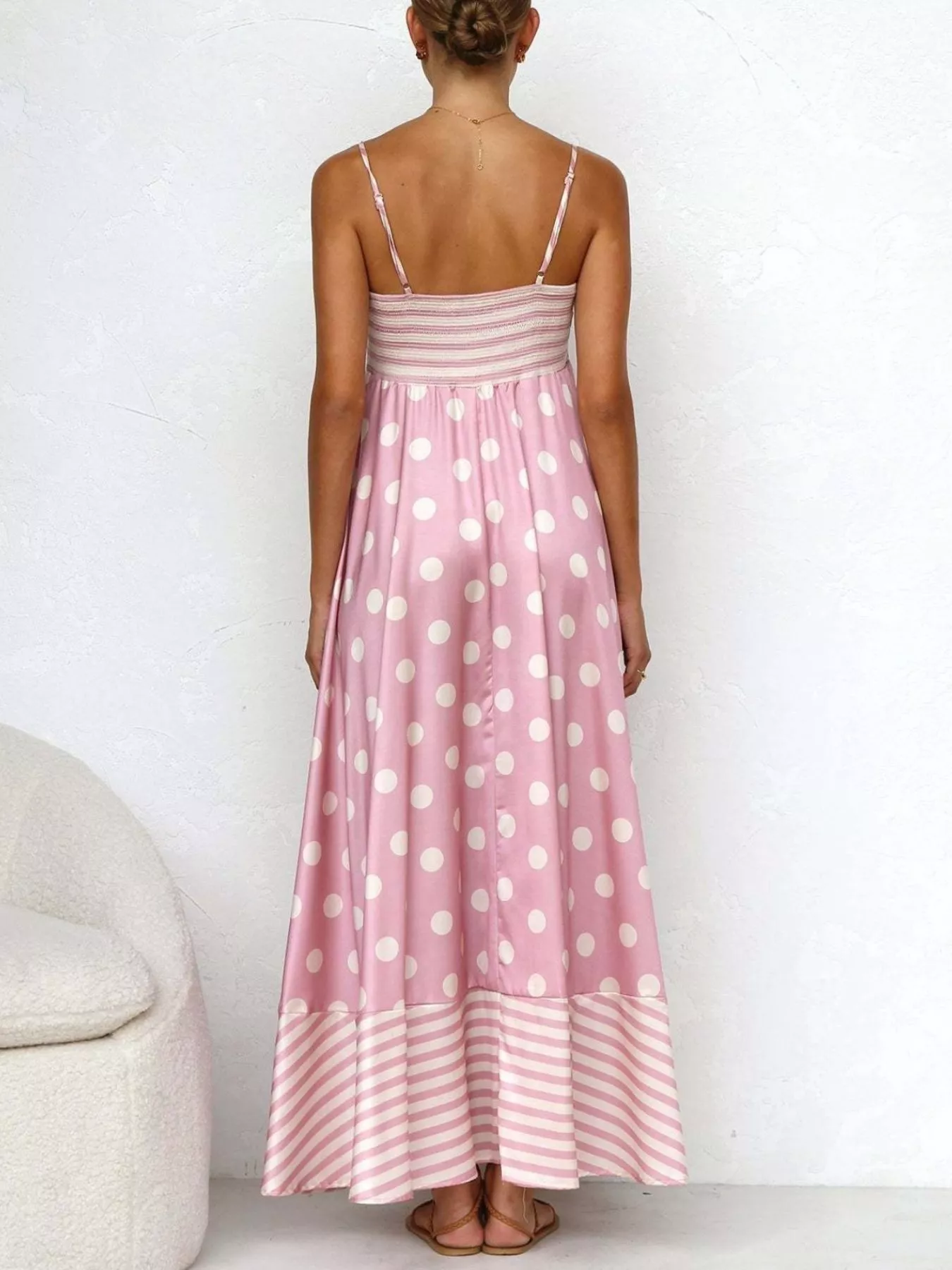 Printed Spaghetti Strap Maxi Dress - Image 19