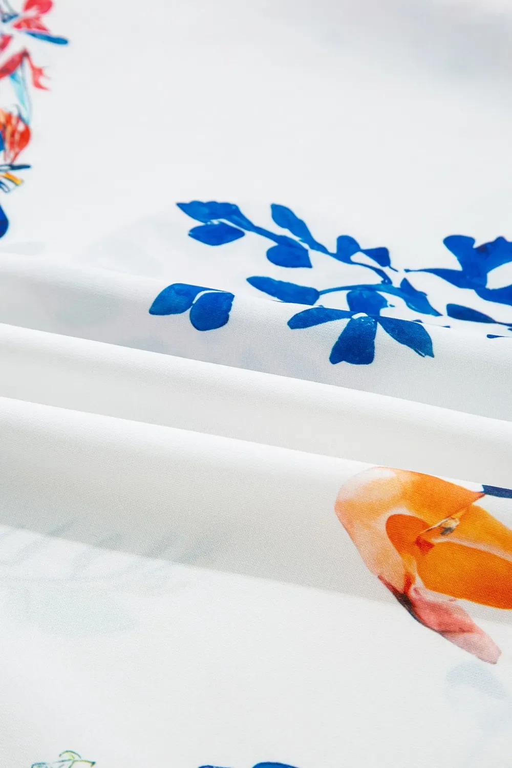 Printed Tie Neck 3/4 Sleeve Blouse - Image 7