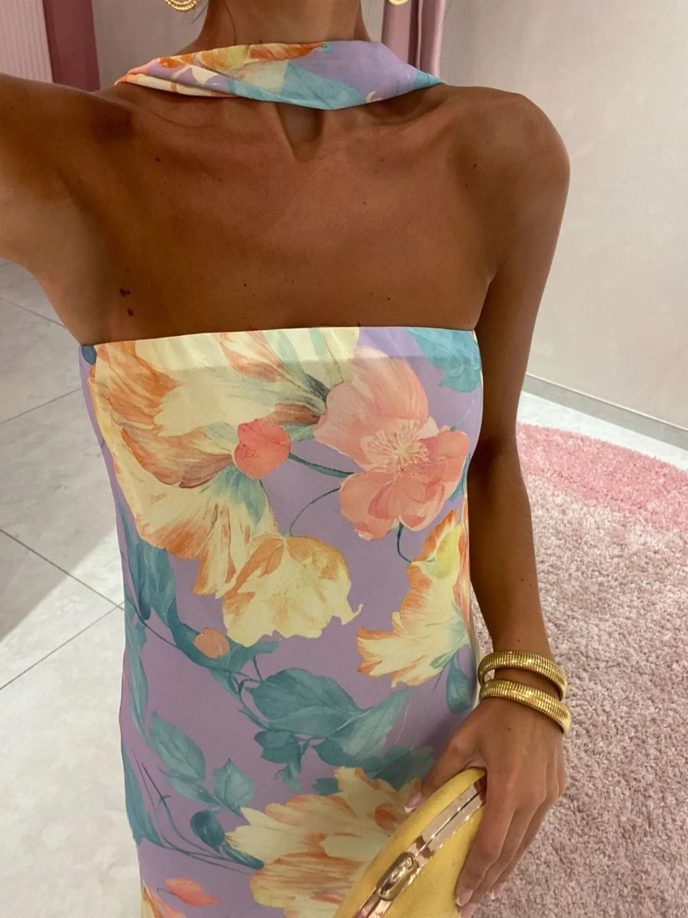 Printed Tube Maxi Dress - Image 29