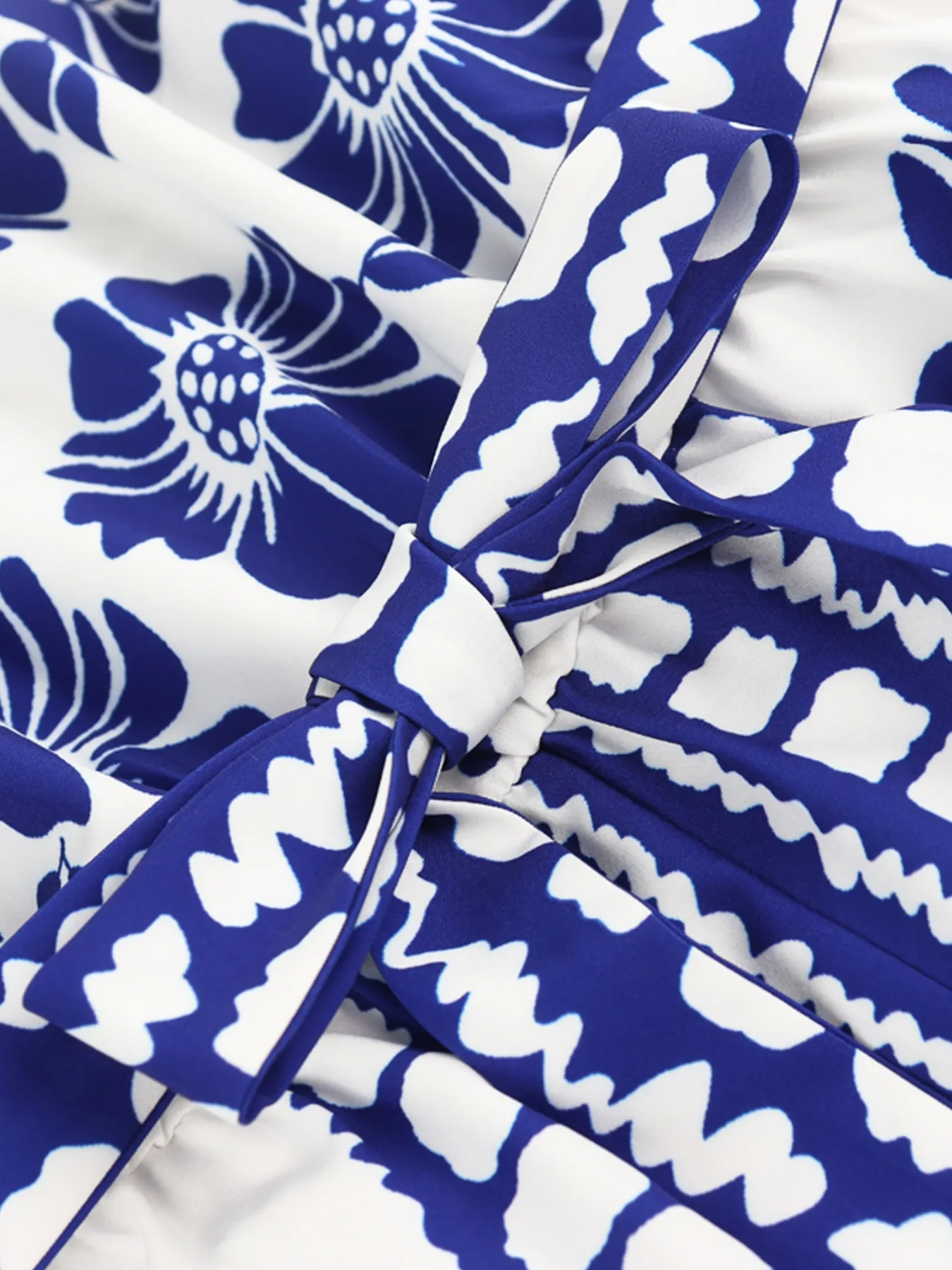 Printed Tube Tie Waist Romper - Image 8