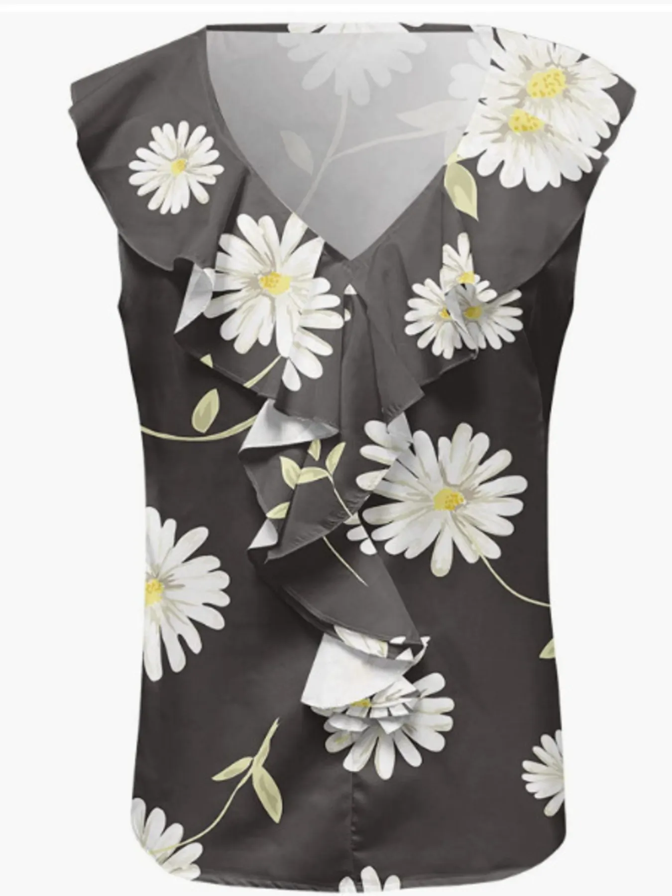 Printed V-Neck Tank - Image 12