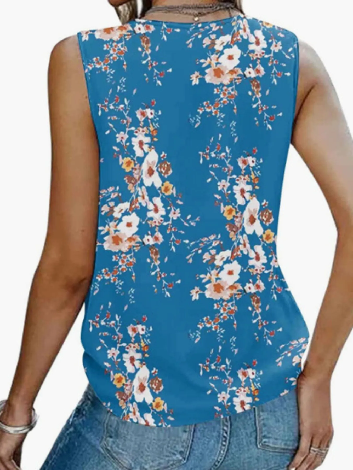 Printed V-Neck Tank - Image 17