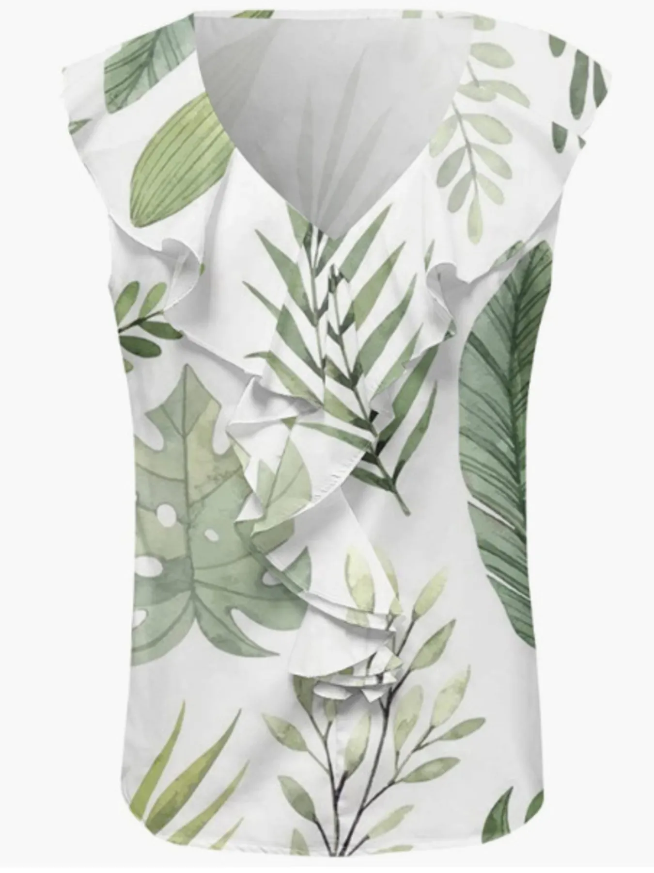 Printed V-Neck Tank - Image 21
