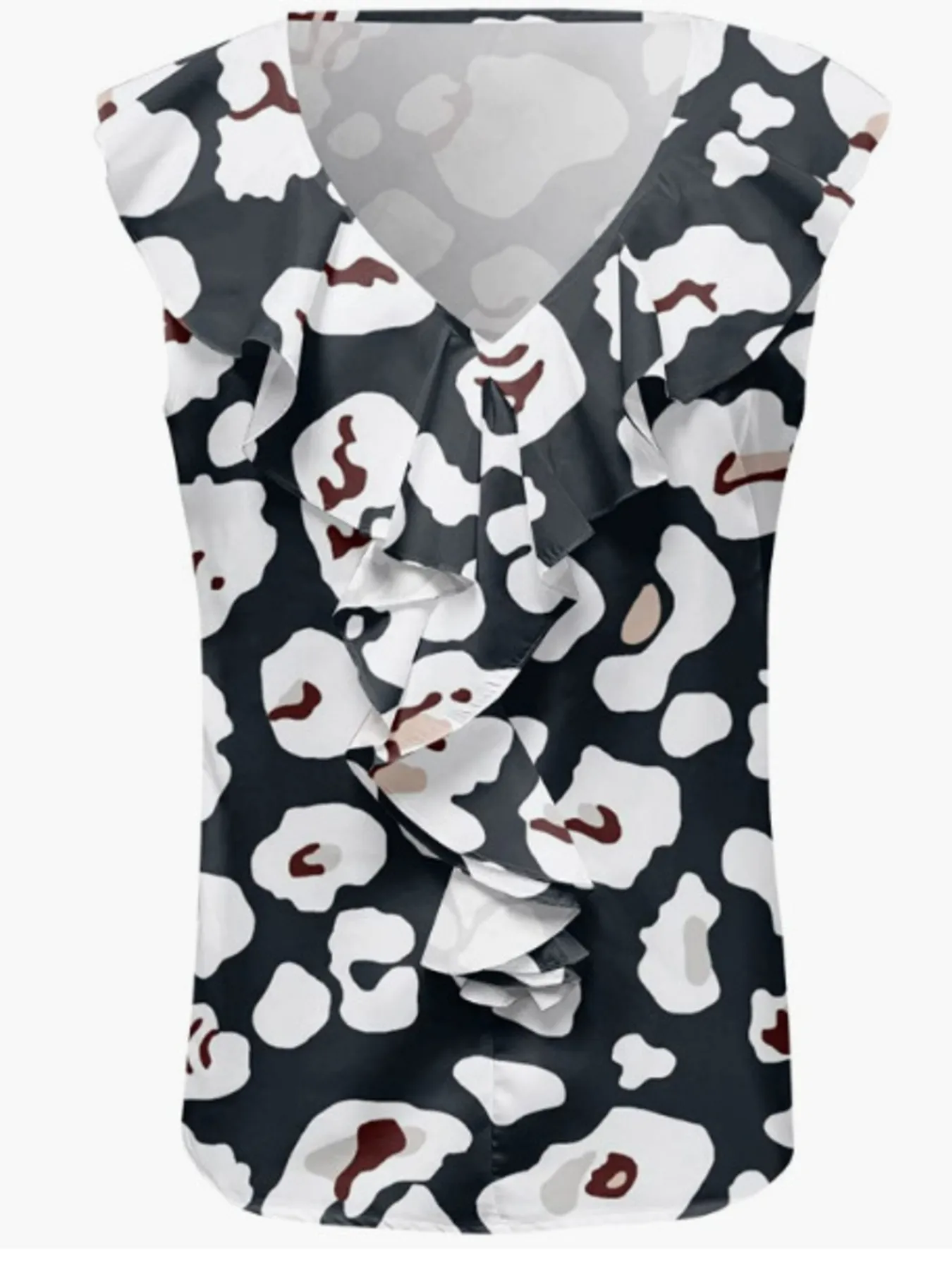 Printed V-Neck Tank - Image 6