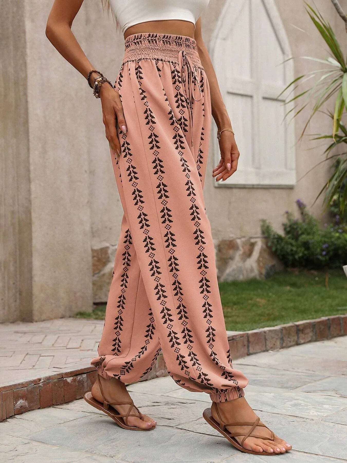 Printed Wide Leg Pants - Image 11
