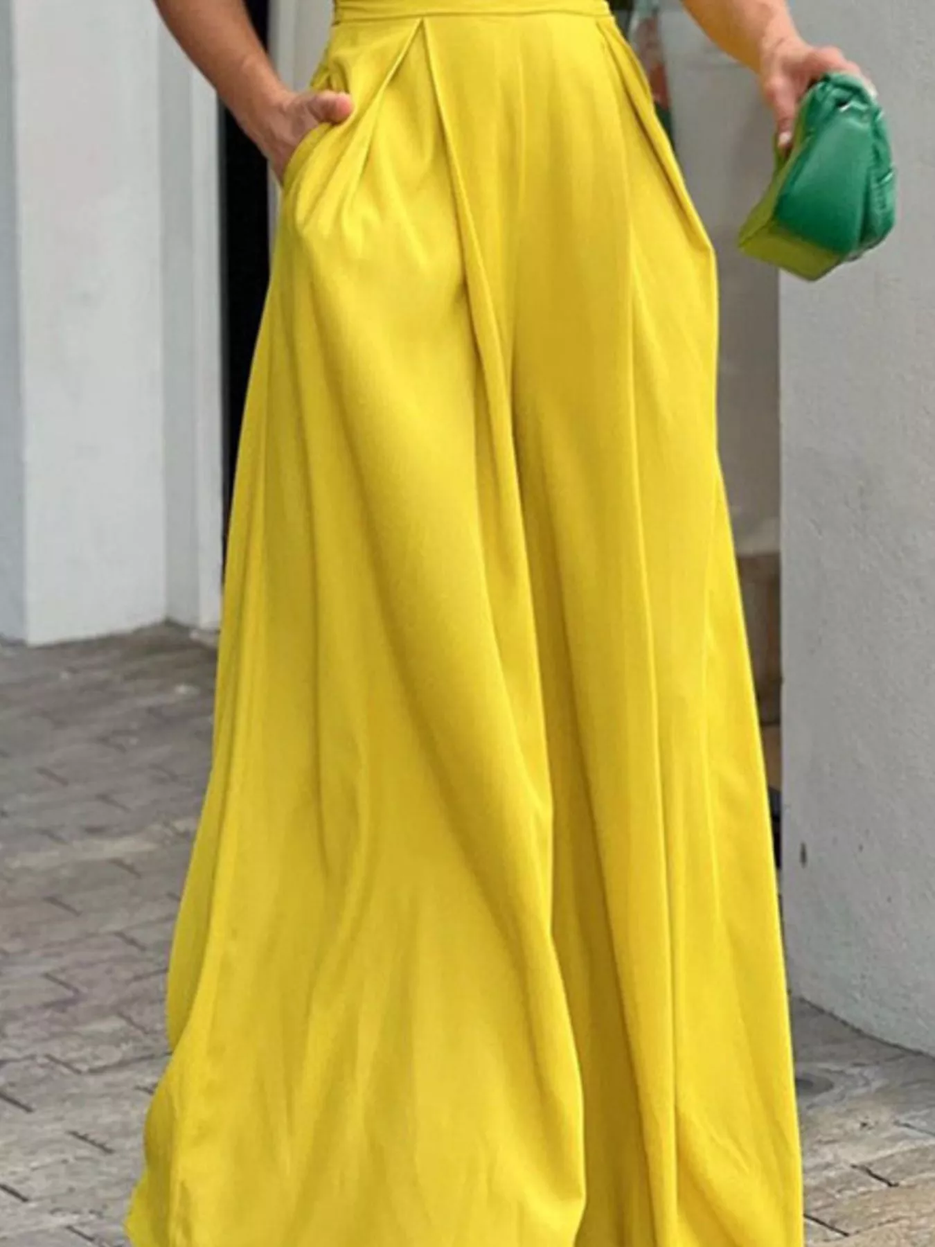 Puff Sleeve Wide Leg Jumpsuit - Image 12