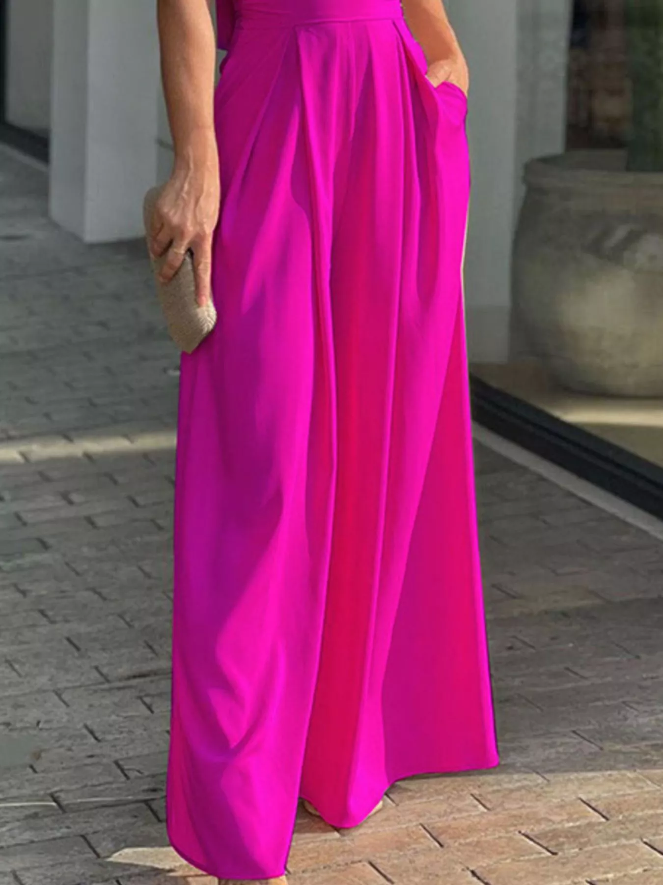 Puff Sleeve Wide Leg Jumpsuit - Image 15