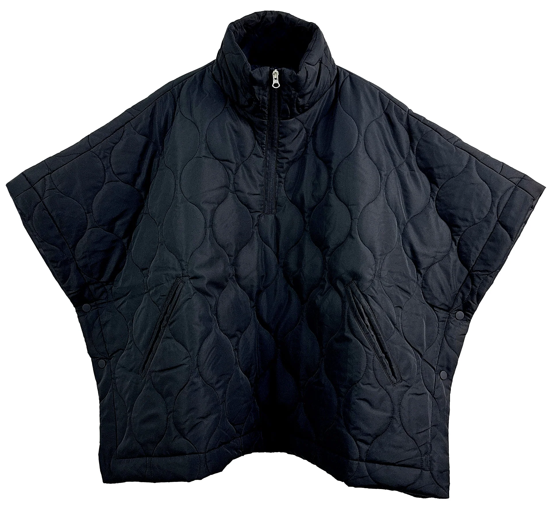 Quilted Puffer Poncho - Image 11