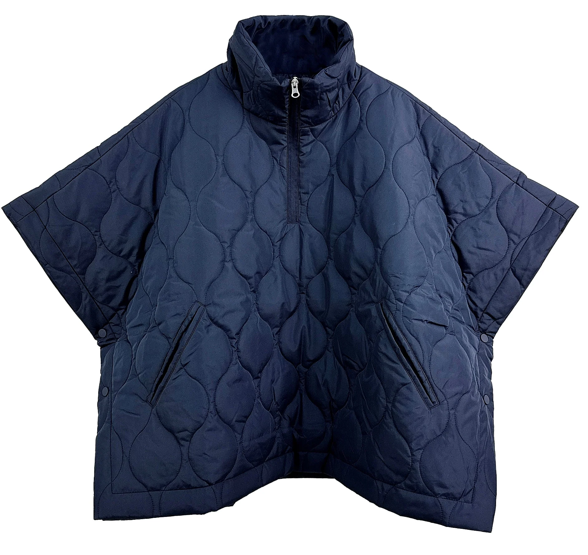 Quilted Puffer Poncho - Image 16