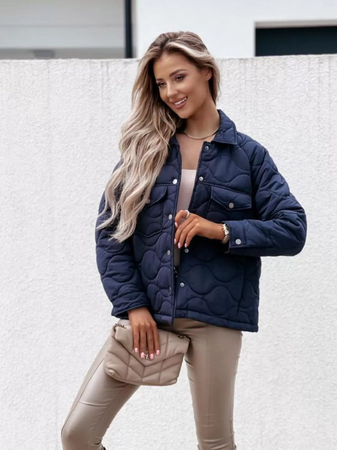 Quilted Snap-Down Casual Jacket - Image 8