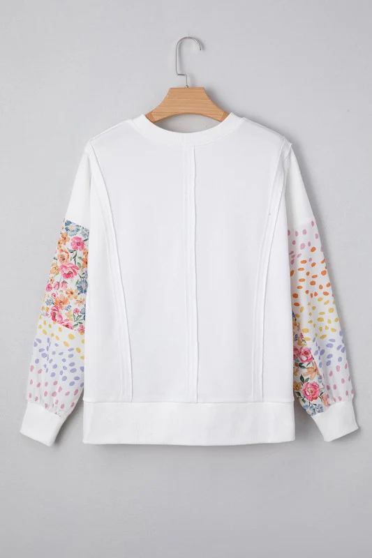 Raelynn Floral Patchwork Casual Sweatshirt - Image 16
