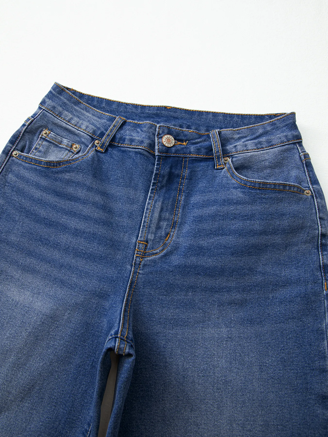 Raw Hem Unique Cuffs Straight High Rise Loose Jeans - Image 11