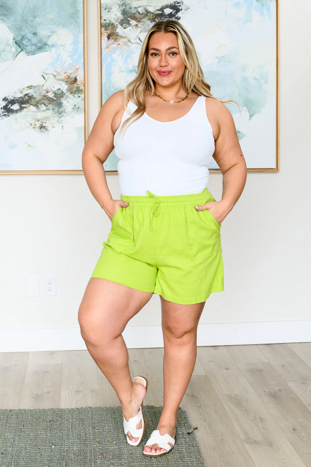 Ray of Sunshine Linen Shorts - Image 4