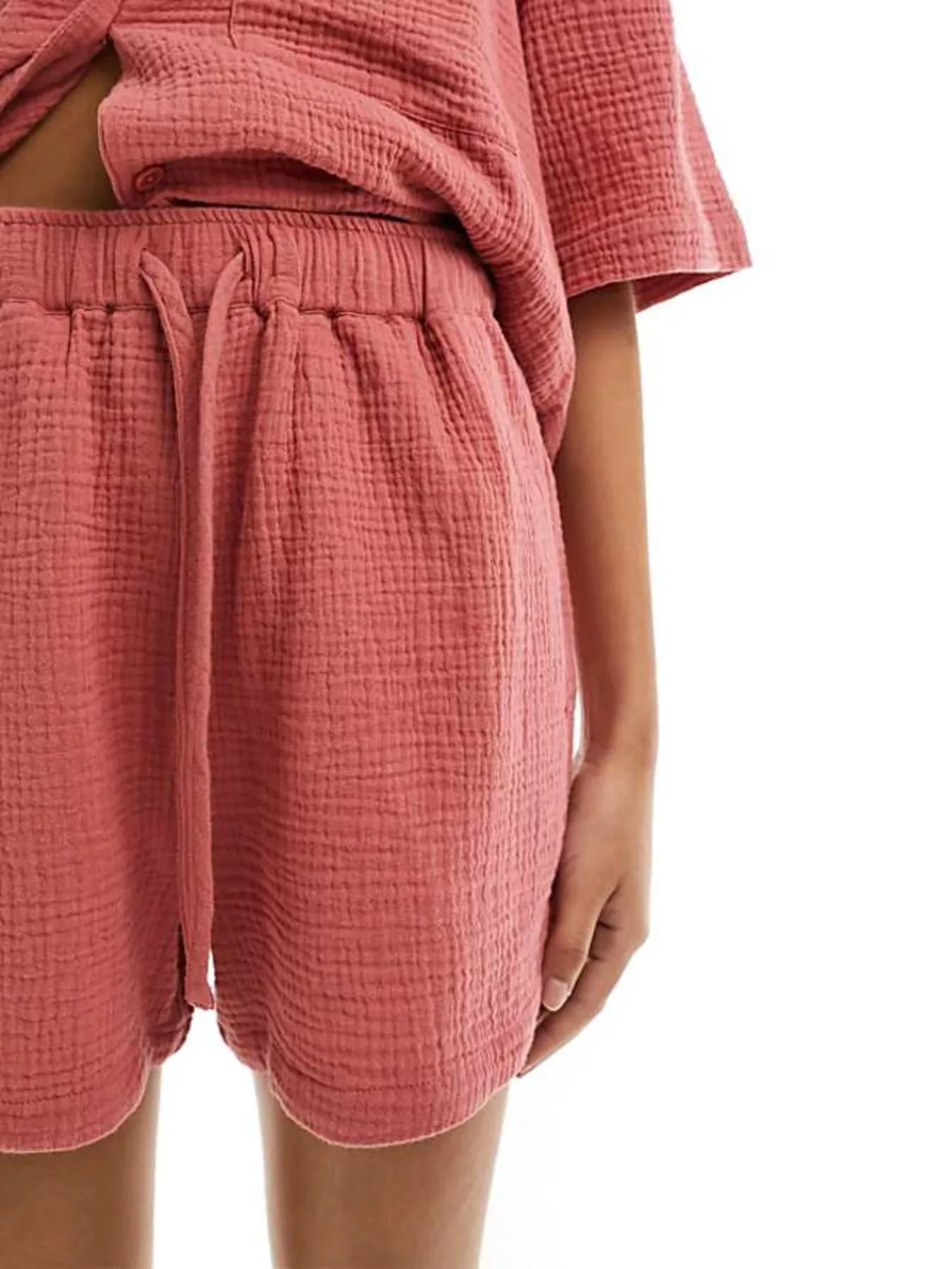 Relaxed Fit Button Up Shirt & Shorts Set - Image 7