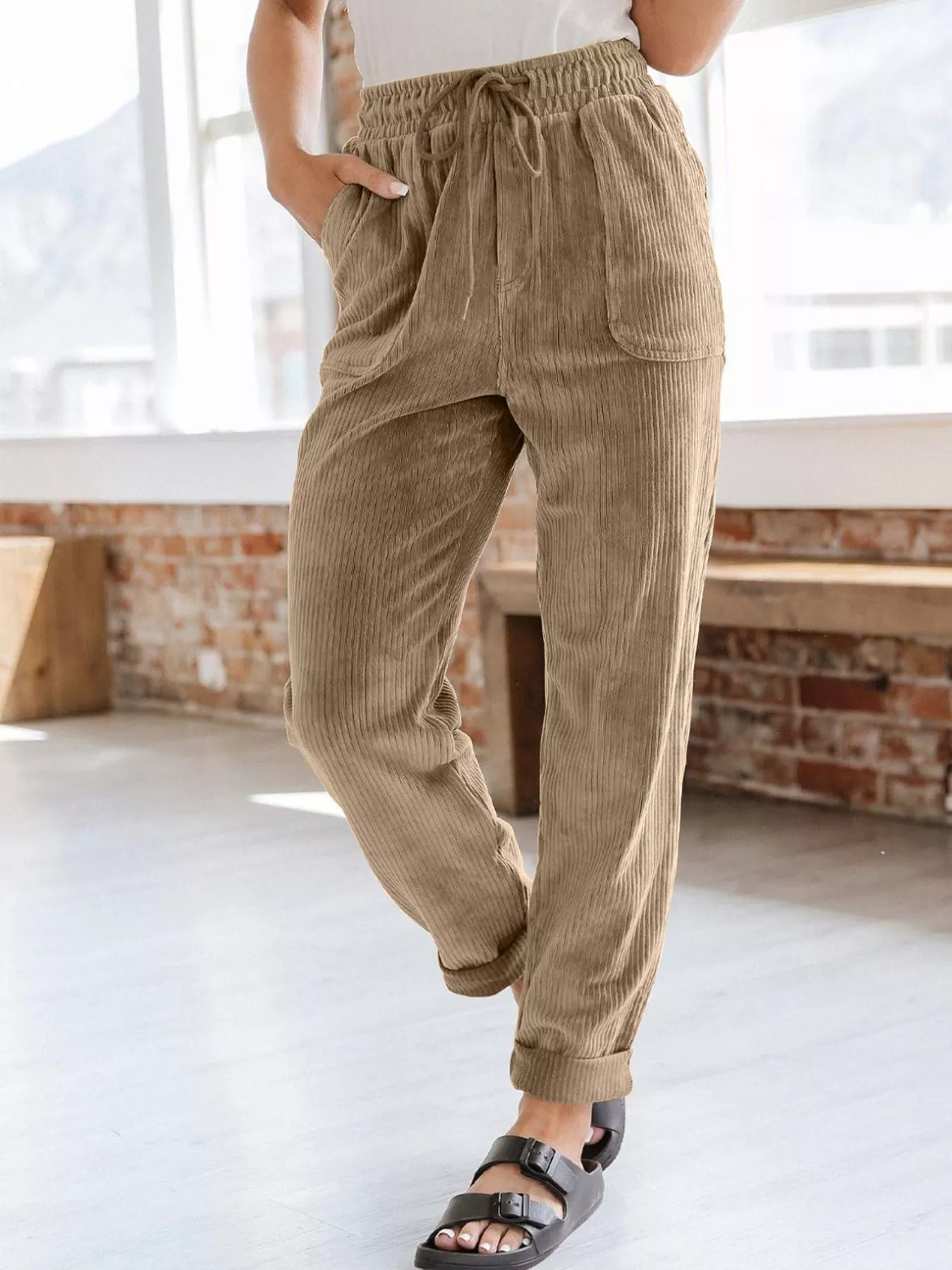 Relaxed Fit Corduroy Pants - Image 4