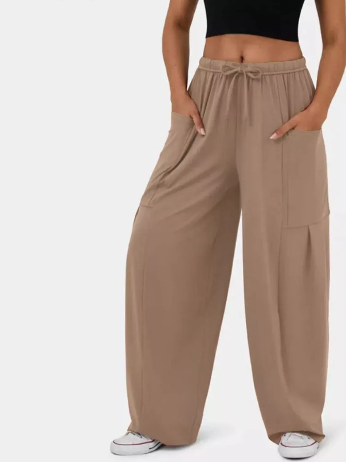 Relaxed Fit Drawstring Pants - Image 4