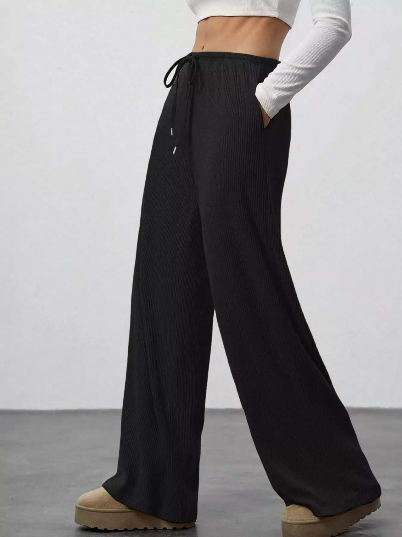 Relaxed Fit Drawstring Pants - Image 24
