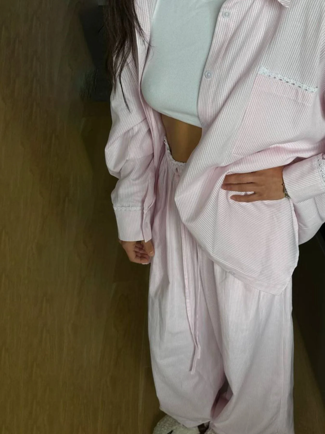 Relaxed Fit Long Sleeve Shirt and Pants Set - Image 6