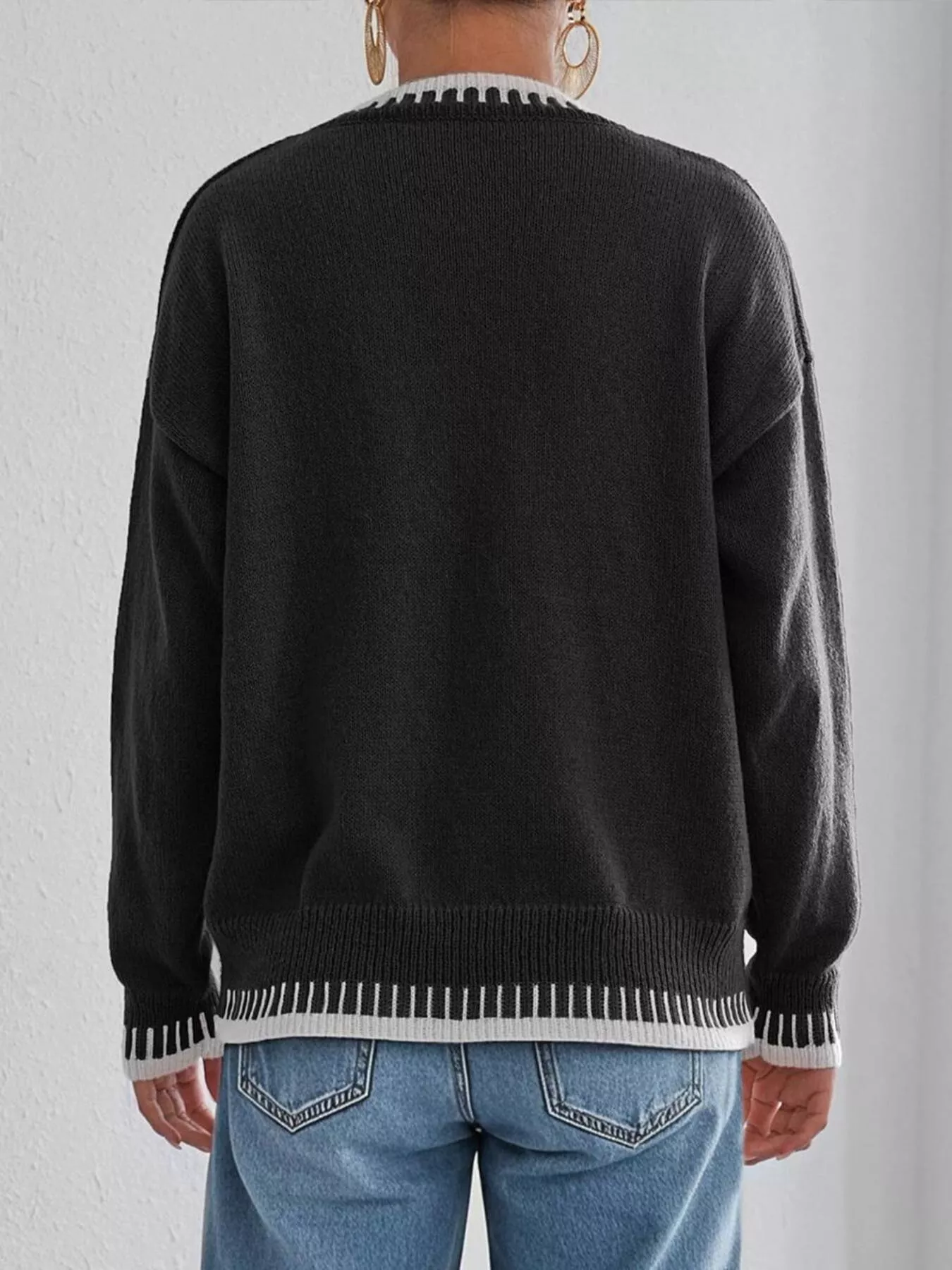 Relaxed Fit Long Sleeve Sweater - Image 13