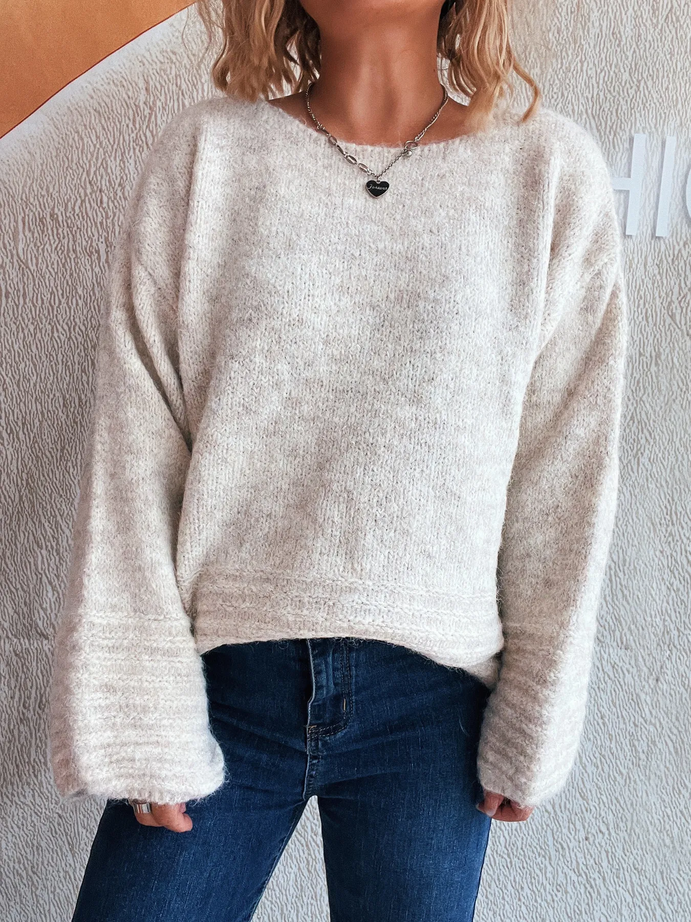 Relaxed Fit Round Neck Sweater - Image 21