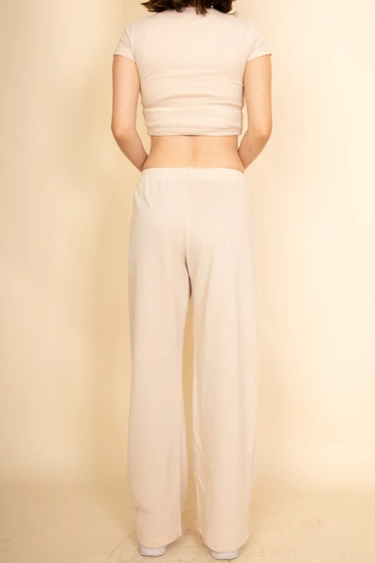 Relaxed Fit Top and Wide-Leg Pants Set - Image 19