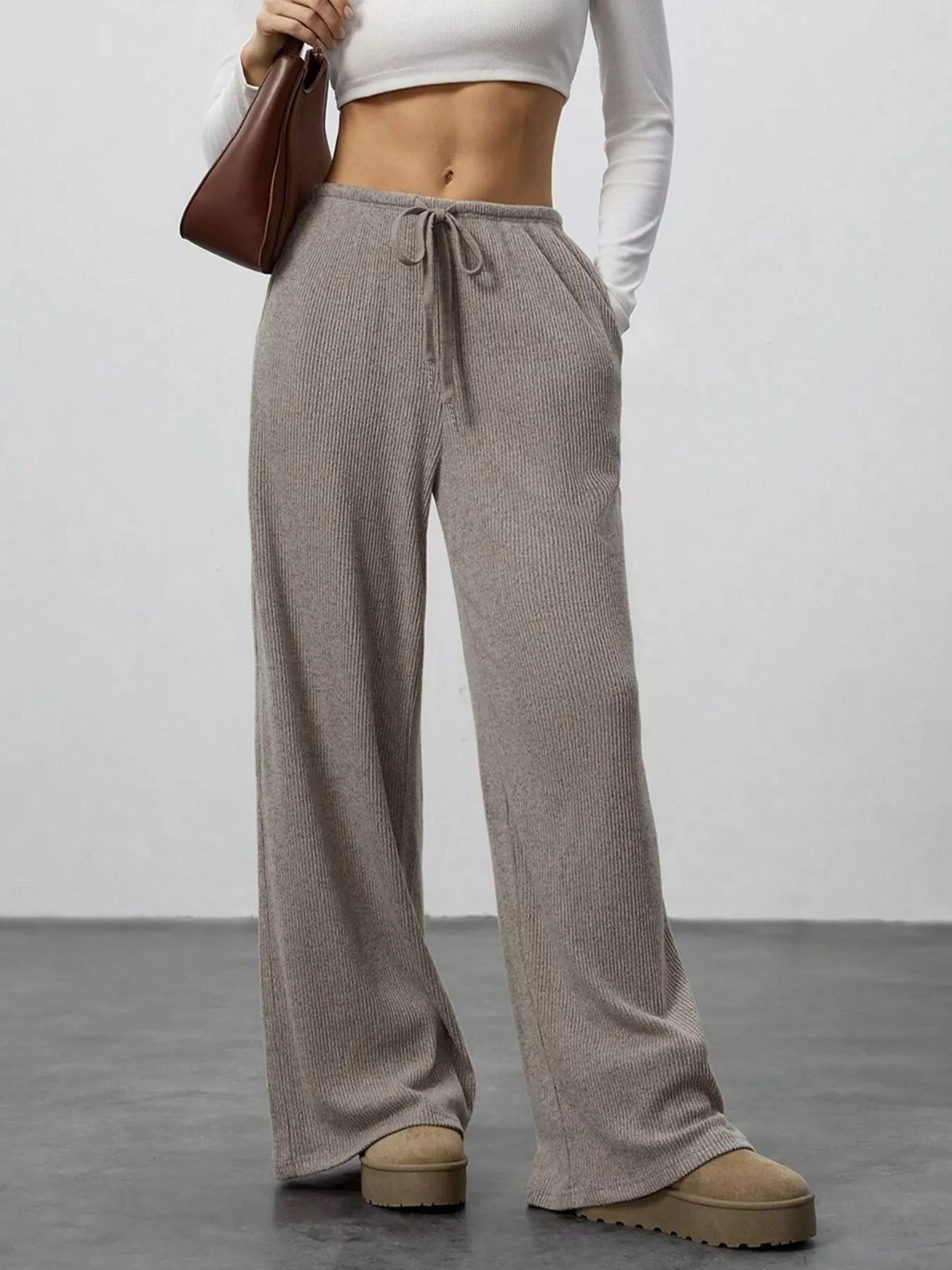 Relaxed Fit Wide Leg Pants - Image 7
