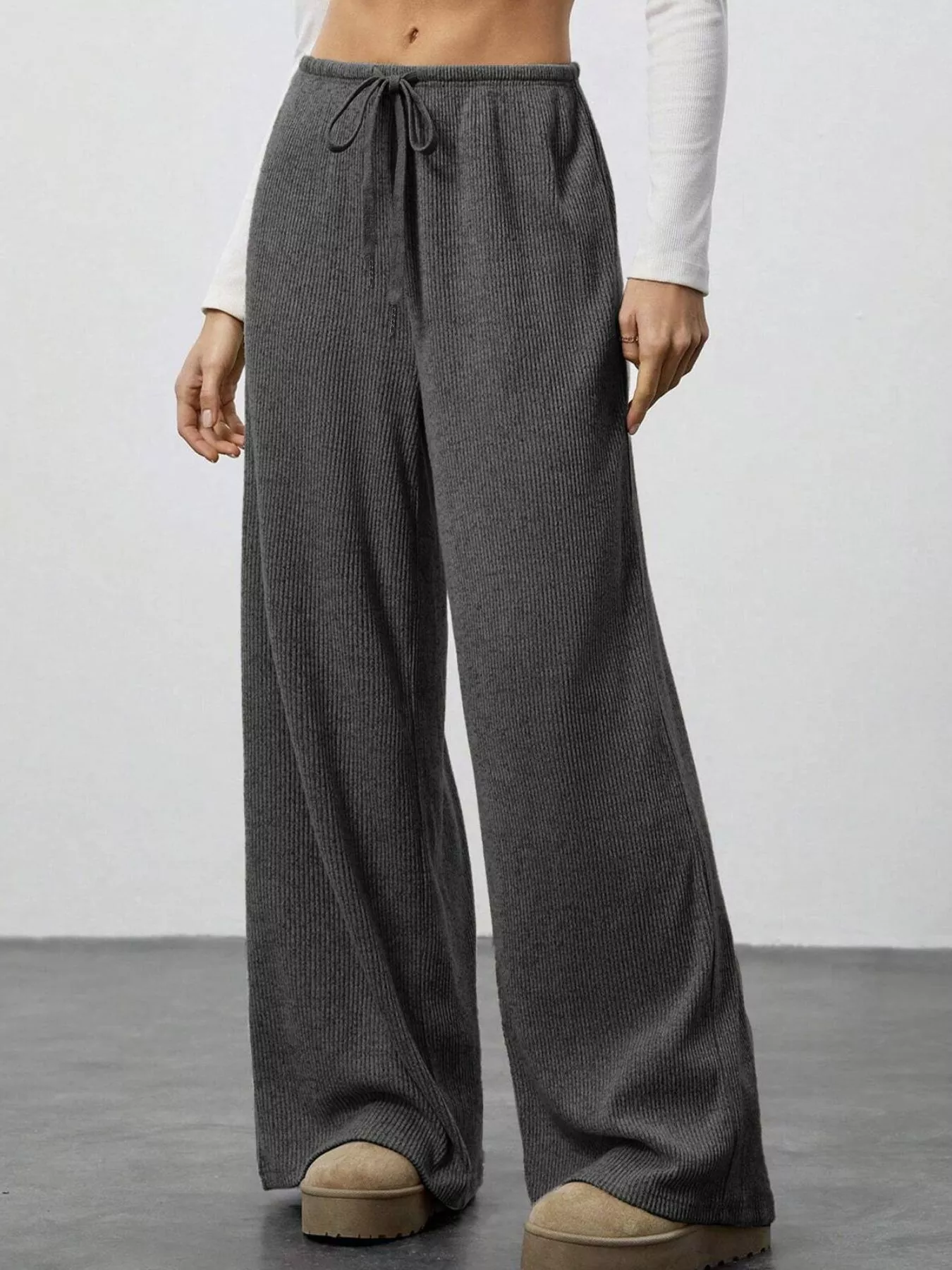 Relaxed Fit Wide Leg Pants - Image 8