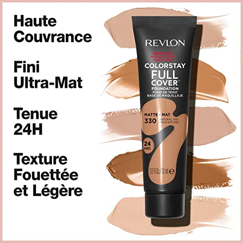 Revlon ColorStay Full Cover Longwear Matte Foundation, Heat & Sweat Resistant Lightweight Face Makeup - Image 13