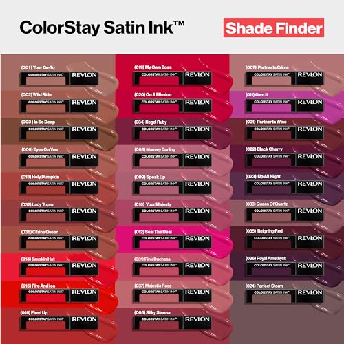 Revlon ColorStay Satin Ink Liquid Lipstick, Longwear Rich Lip Colors, Formulated with Black Currant Seed Oil, 024 Perfect Storm, 0.17 fl oz - Image 6