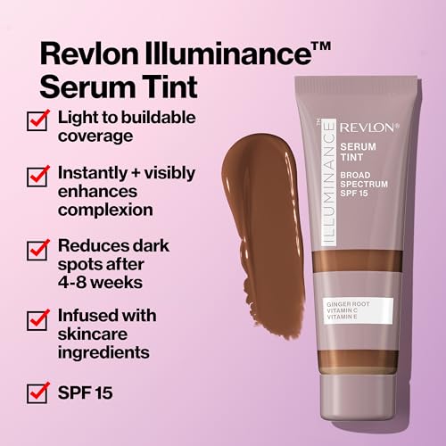 Revlon Illuminance Tinted Serum, Triple Hyaluronic Acid, Evens Out Skin Tone Over Time and Hydrates All Day, SPF 15, 209 Buff Beige, 0.94 fl oz. - Image 2