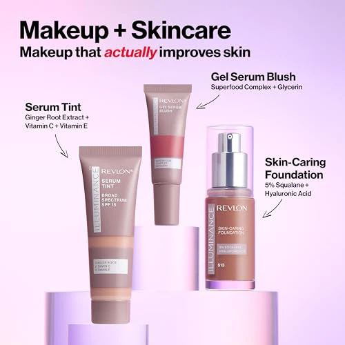 Revlon Illuminance Tinted Serum, Triple Hyaluronic Acid, Evens Out Skin Tone Over Time and Hydrates All Day, SPF 15, 209 Buff Beige, 0.94 fl oz. - Image 5