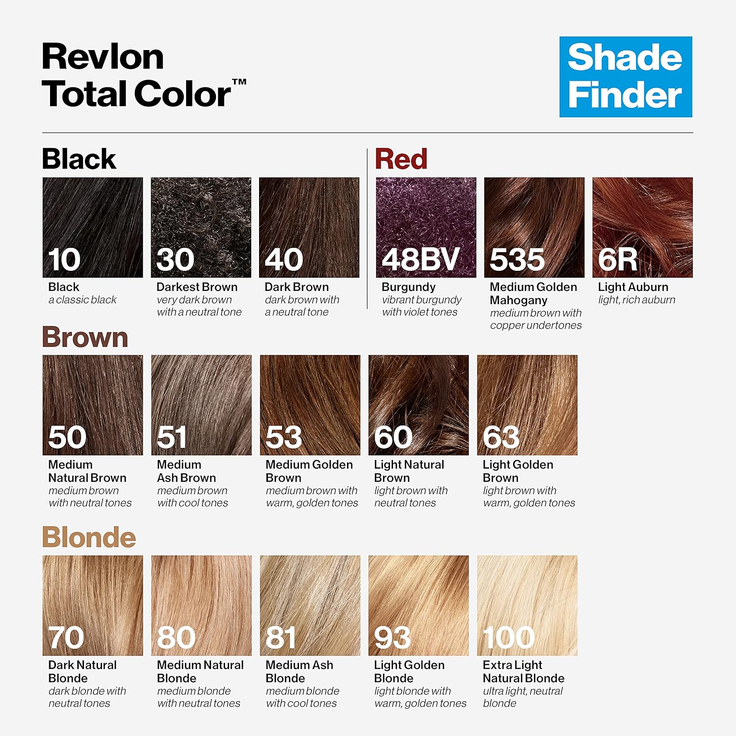 Revlon Permanent Hair Color, Permanent Hair Dye, Total Color with 100% Gray Coverage, Clean & Vegan, 40 Dark Brown, 3.5 Oz - Image 4