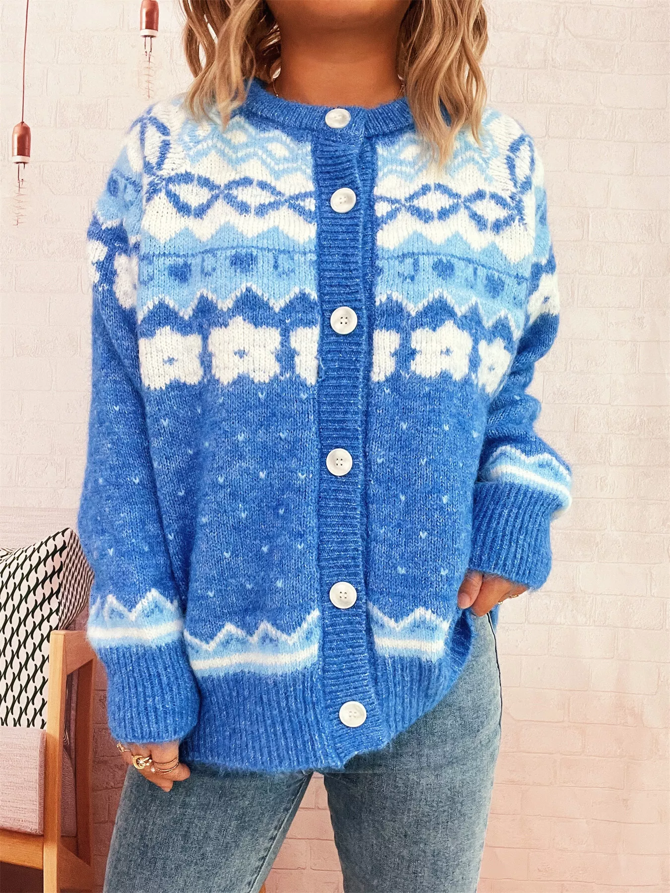 Ribbed Button Down Knit Cardigan - Image 11