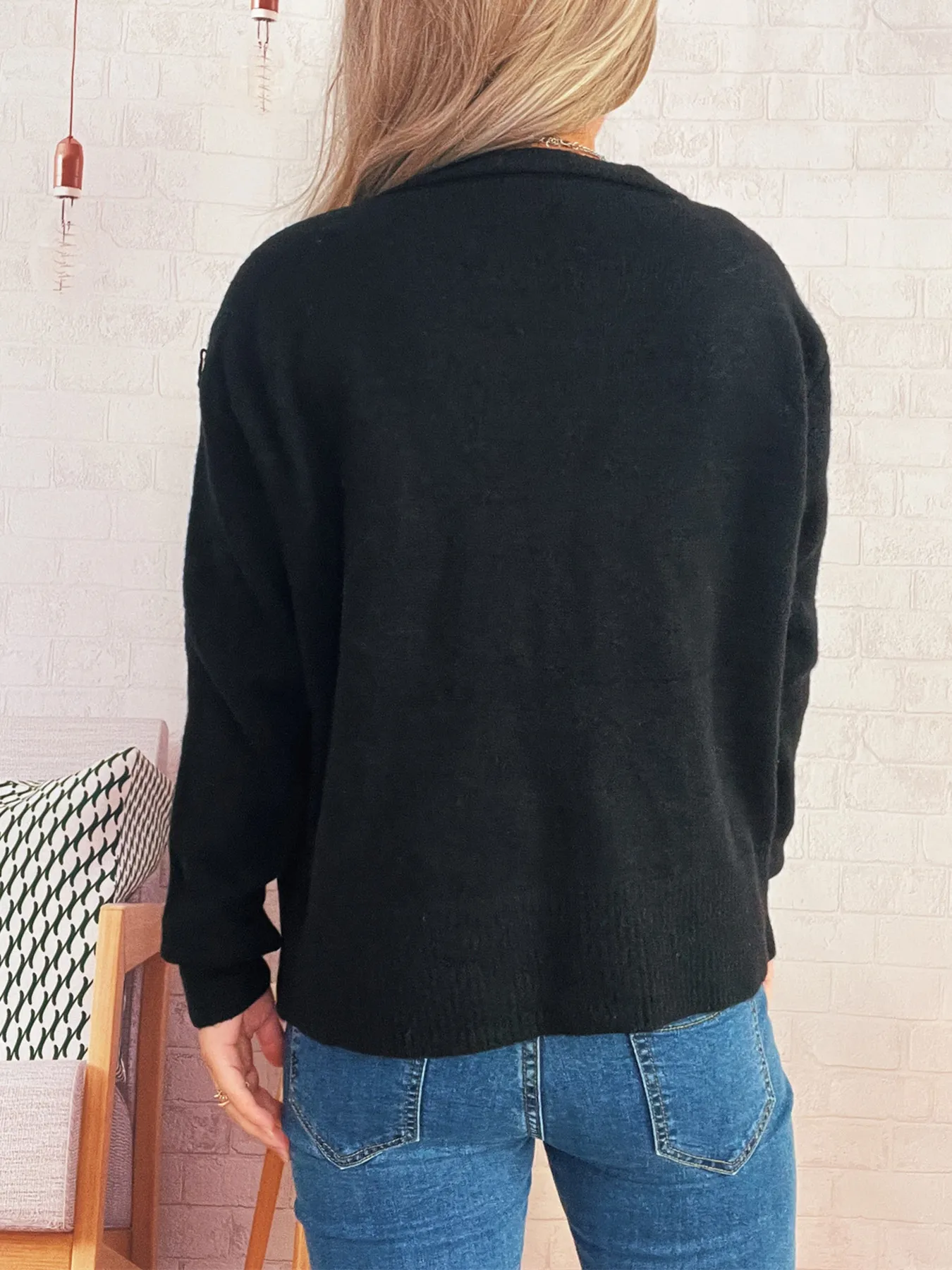 Ribbed Button-Front Knit Cardigan - Image 12