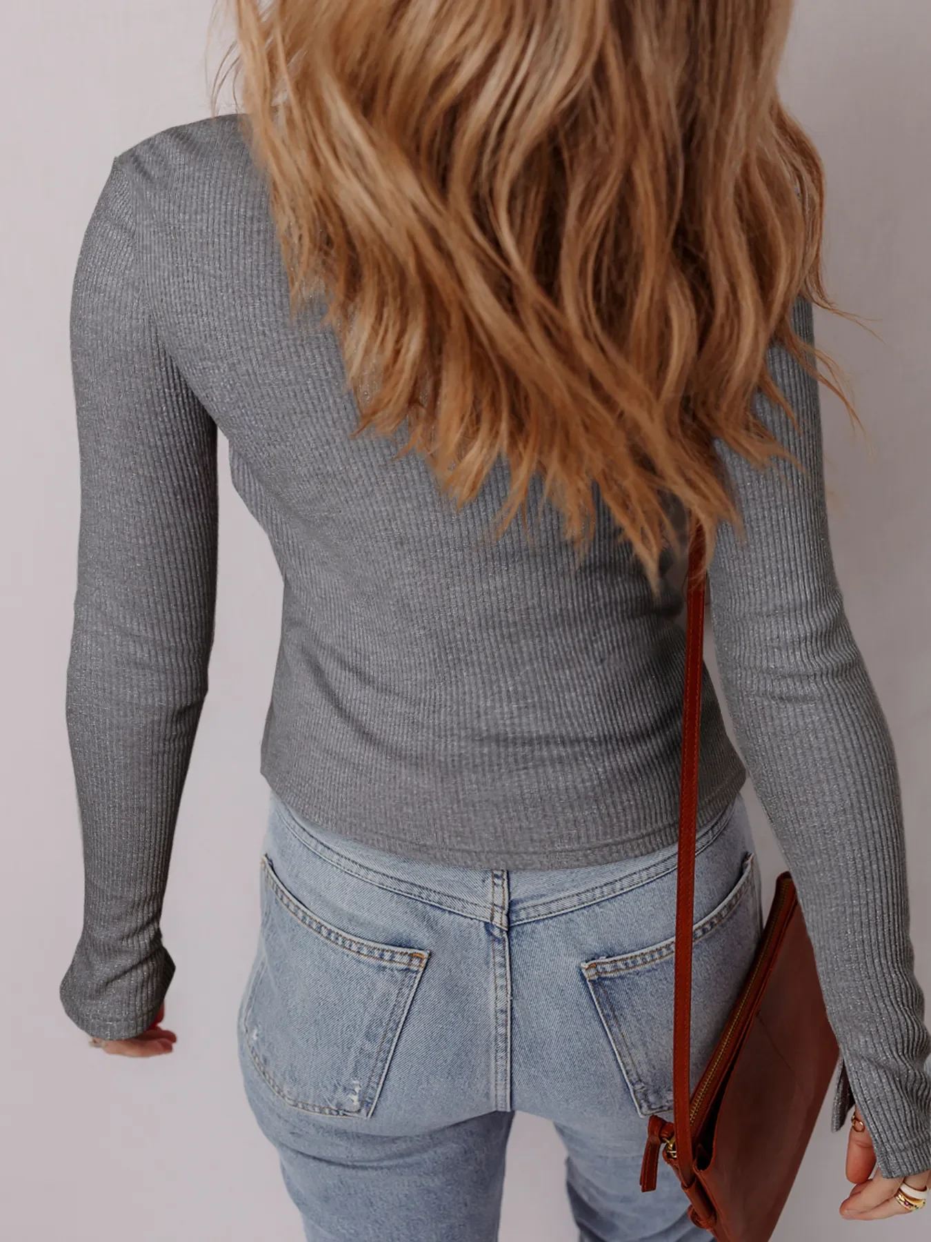 Ribbed Button-Up Cardigan - Image 2