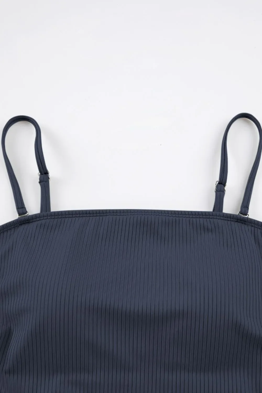 Ribbed Drawstring Sides Cutout One Piece Swimsuit - Image 27