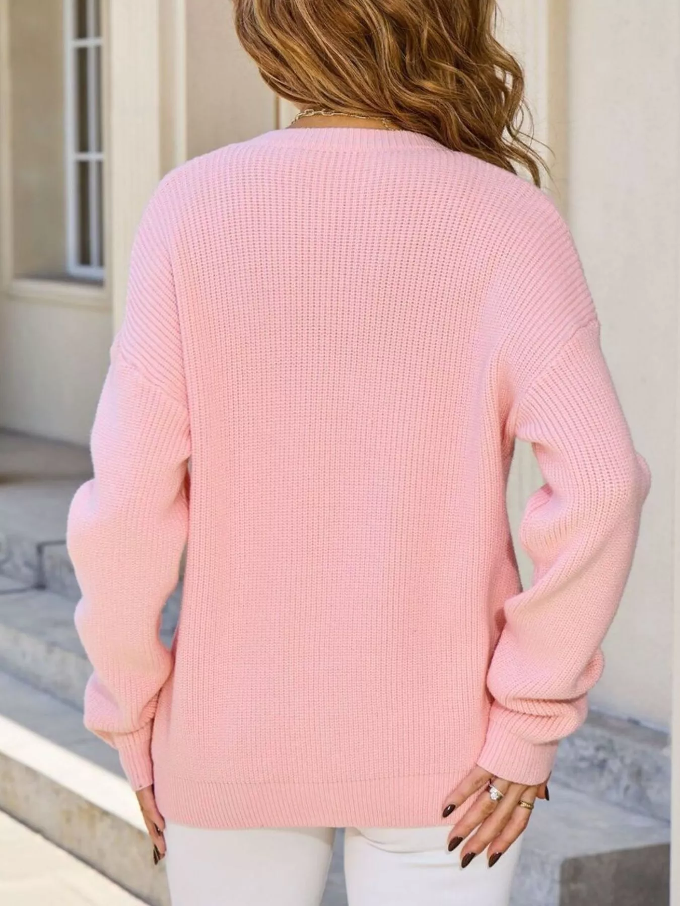 Ribbed Knit Bow-Tie Cardigan - Image 6