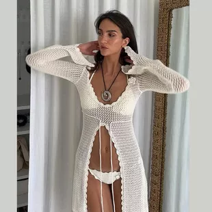 Ribbed Knit Long Sleeve Romper - Image 18