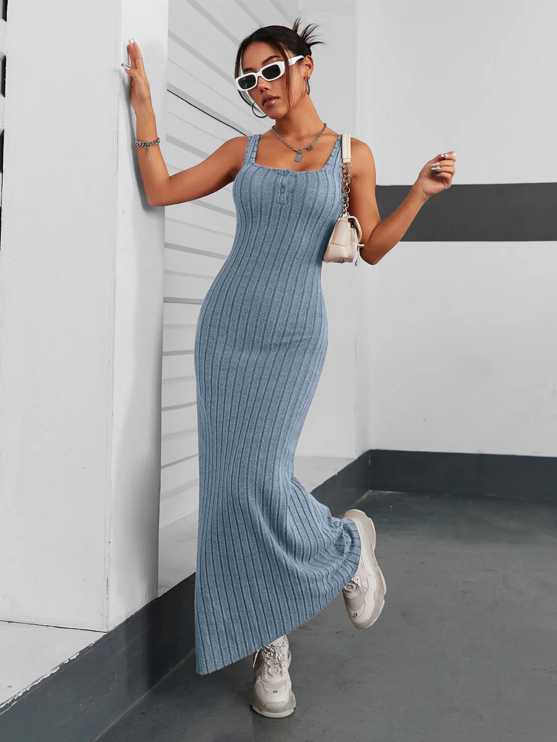 Ribbed Maxi Tank Dress - Image 10