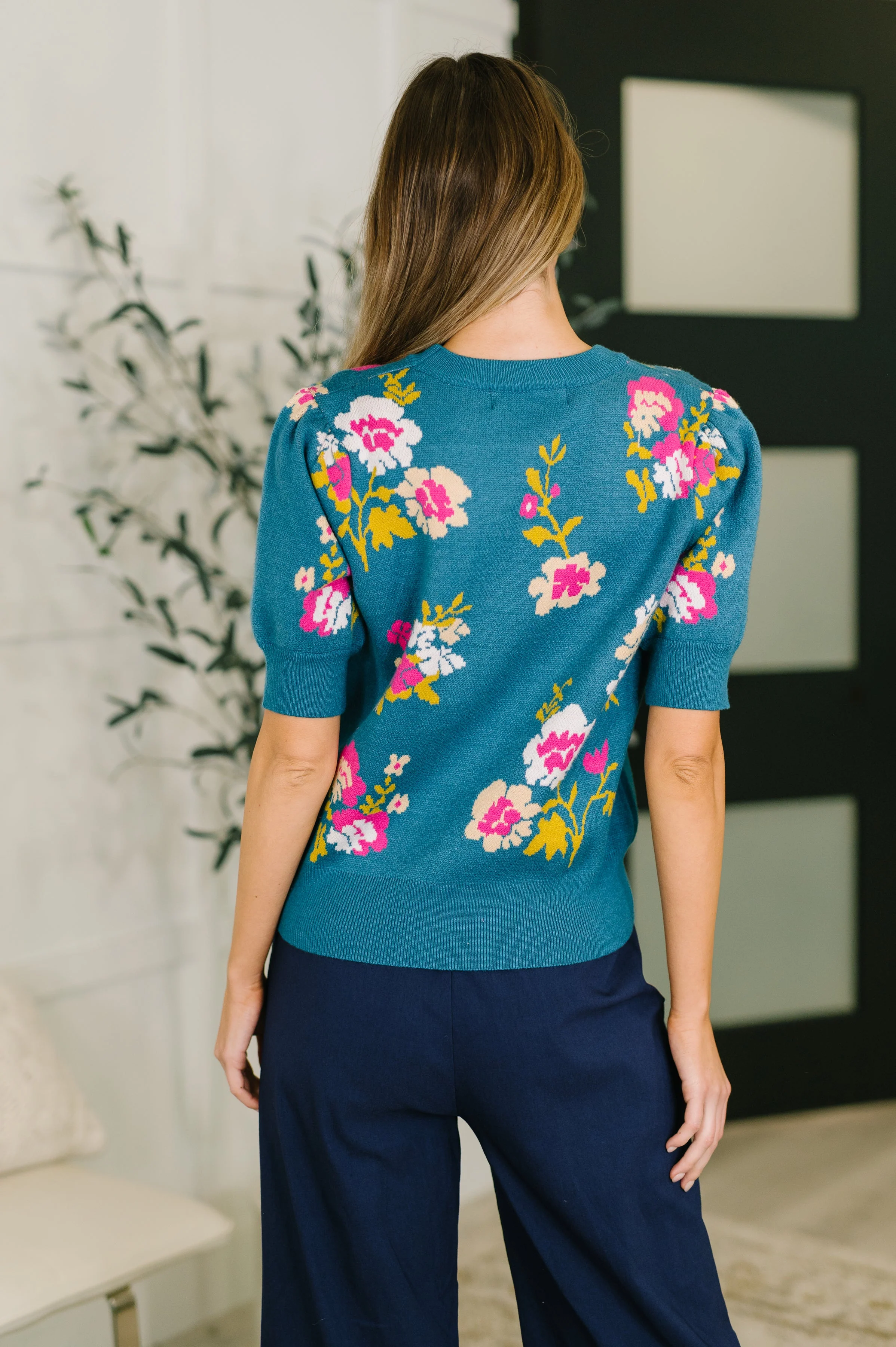 Right for Each Other Knit Floral Top - Image 5
