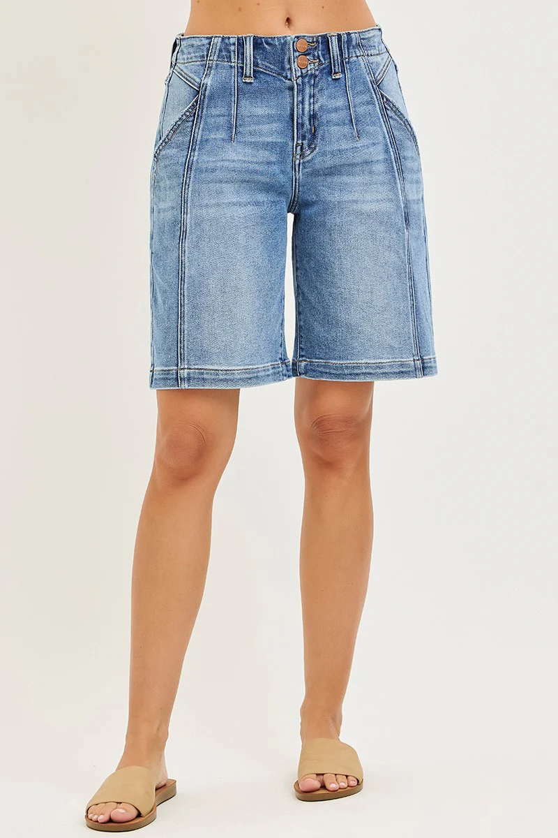 RISEN 2-Button Slouchy Jorts with Pockets - Image 4