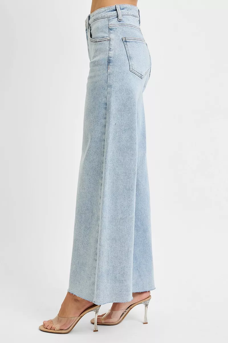 RISEN Full Size High Rise Ankle Wide Palazzo Jeans Plus Size - Image 4
